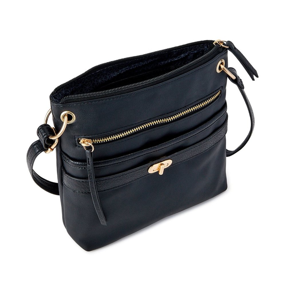 Time and Tru Women’s Norah Crossbody Handbag Black